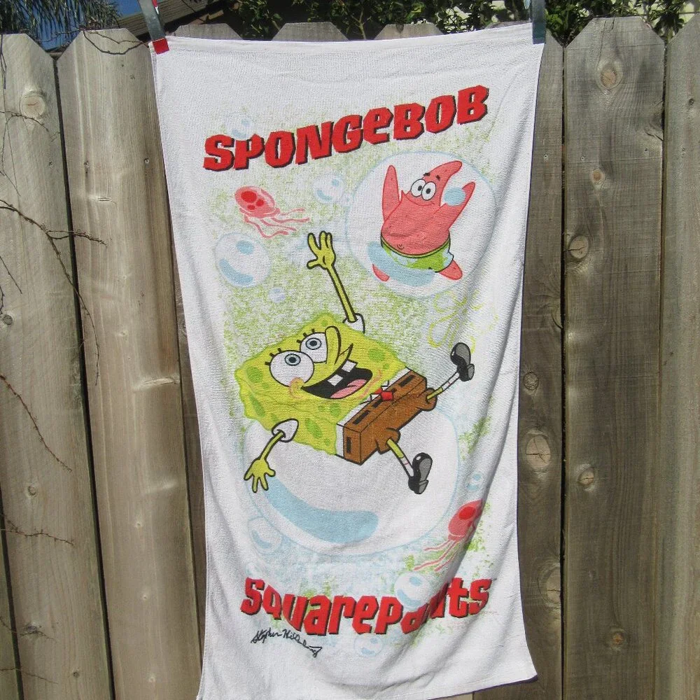 Vintage 2002 Nickelodeon Spongebob Squarepants Patrick Beach Towel
